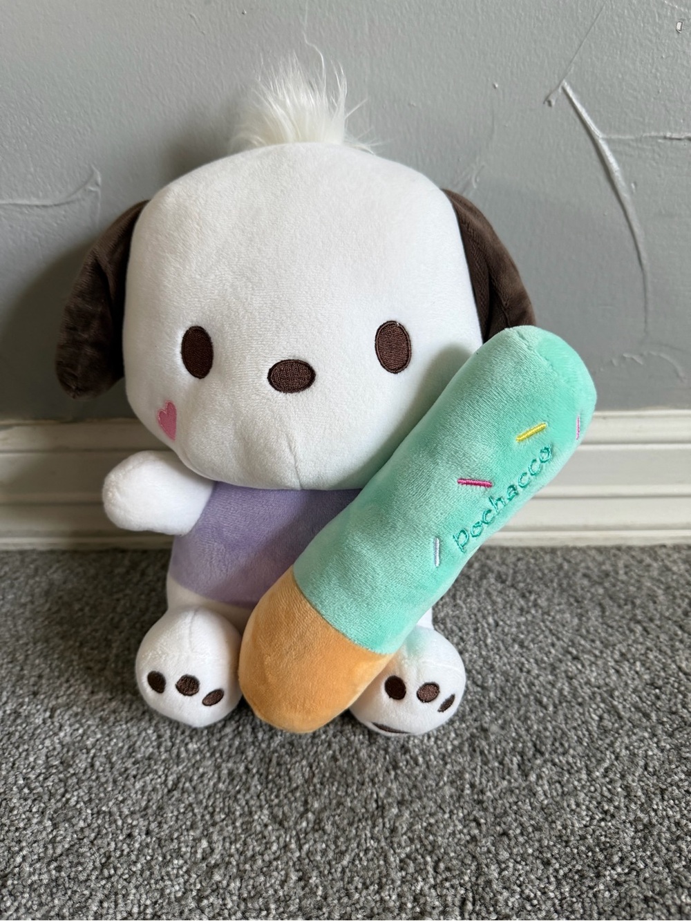 Sanrio Characters Official Plush Doll Series Chocolate Pepero 2 Pochacco 10"
